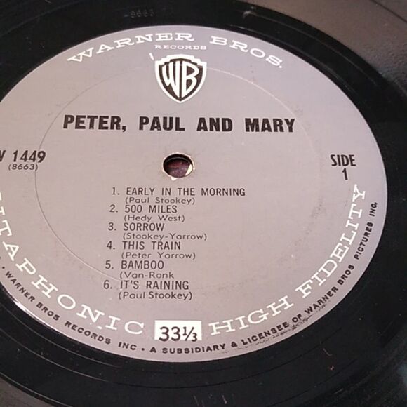 Peter, Paul and Mary Vinyl Record - Picture 7 of 8